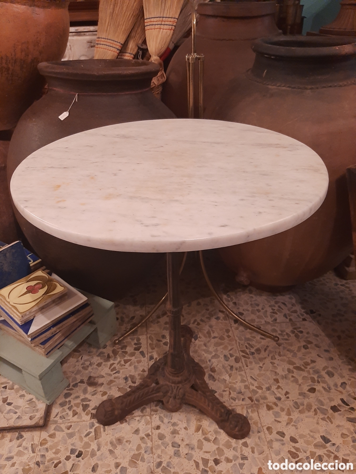 Antig&uuml;edades: Mesa bar antigua de m&aacute;rmol - Foto 2