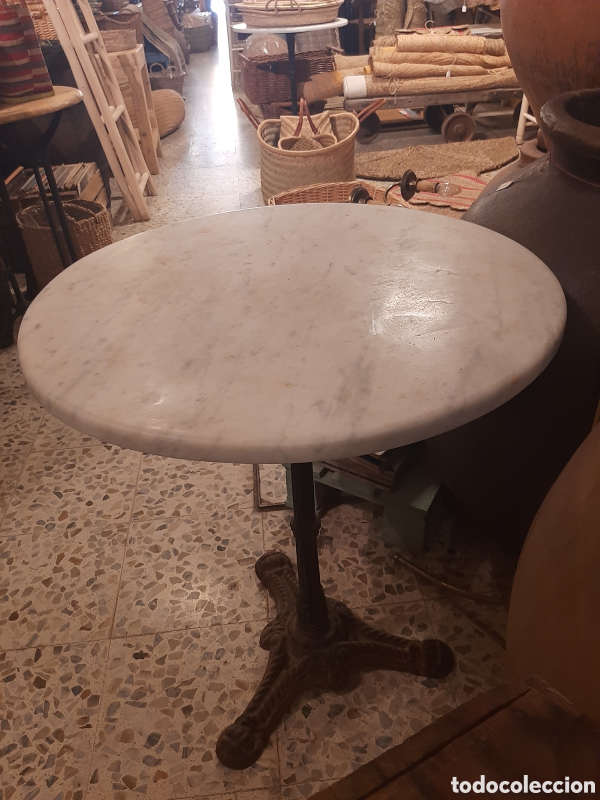 Antig&uuml;edades: Mesa bar antigua de m&aacute;rmol - Foto 5