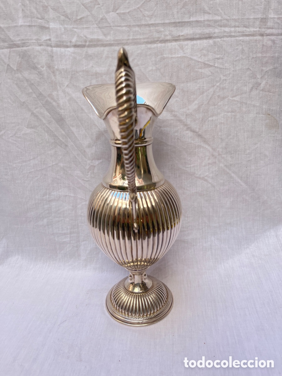Antig&uuml;edades: Jarra de plata de ley 33 cm alto. - Foto 2