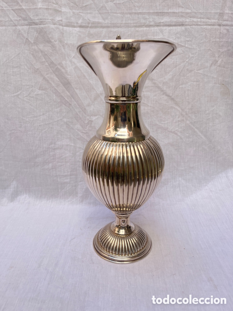 Antig&uuml;edades: Jarra de plata de ley 33 cm alto. - Foto 4