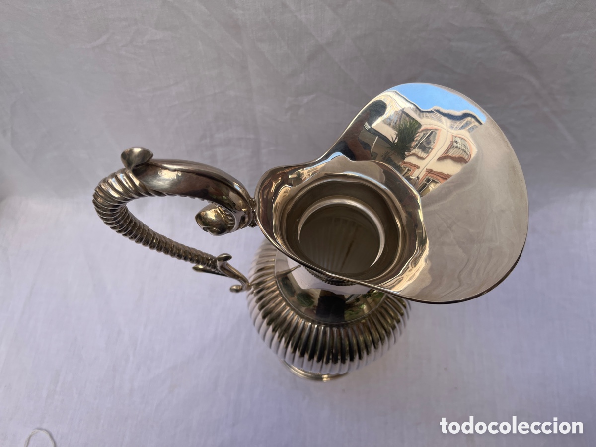 Antig&uuml;edades: Jarra de plata de ley 33 cm alto. - Foto 5