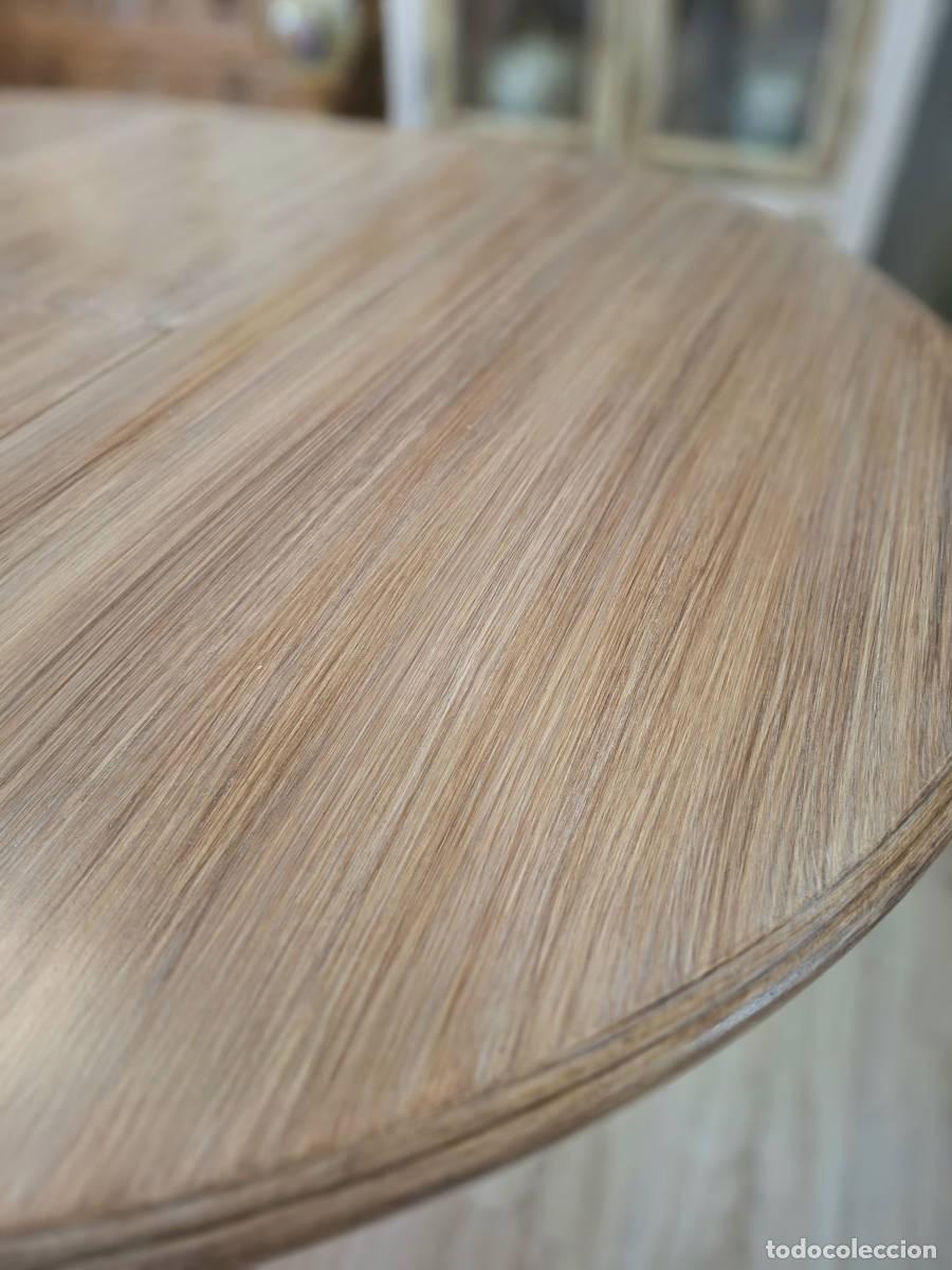 Antig&uuml;edades: Mesa de comedor circular extensible 110 cm - Foto 6