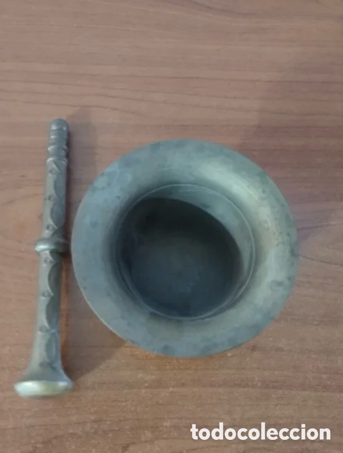 Antig&uuml;edades: Almirez antiguo de bronce - Foto 2