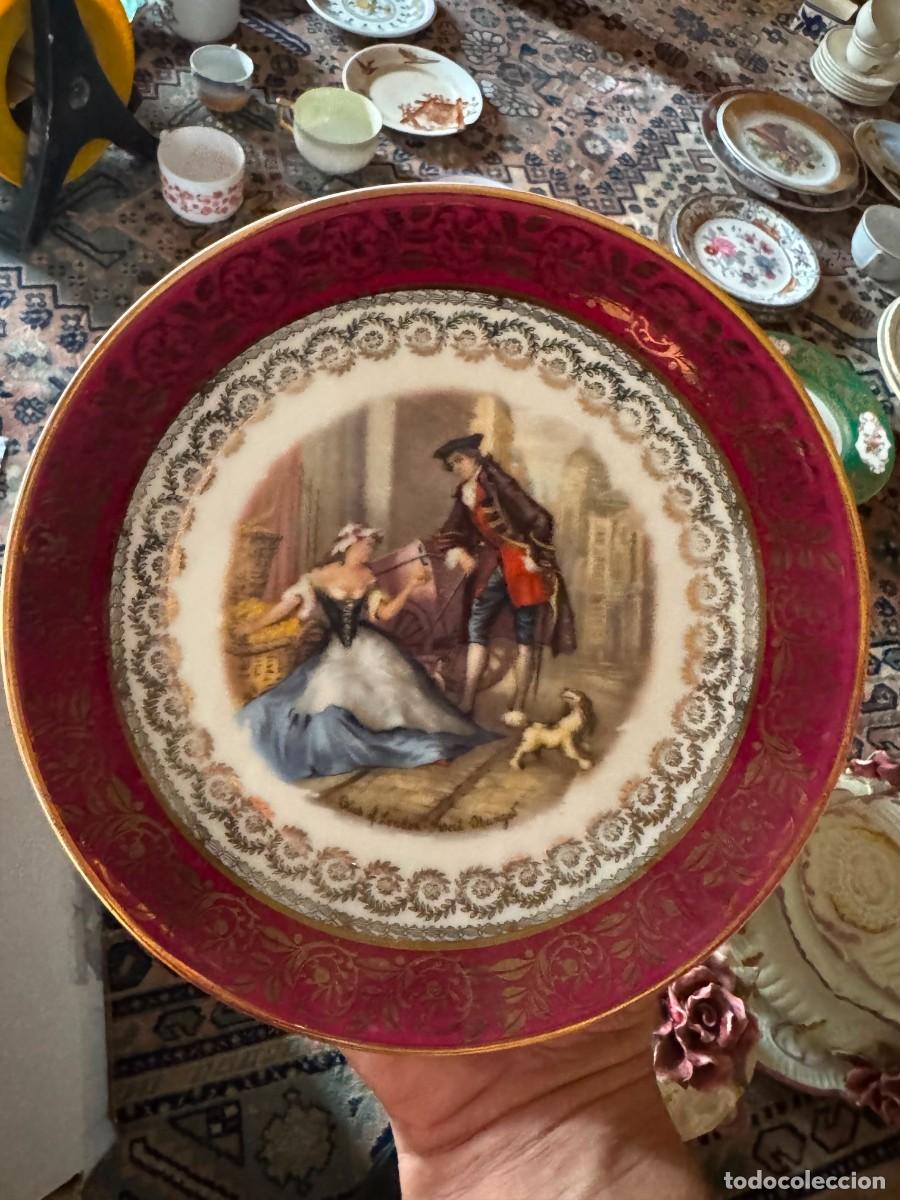 Antig&uuml;edades: areja de Platos Decorativos Porcelana de Limoges