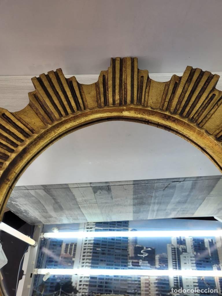 Antig&uuml;edades: ESPEJO DORADO CON RAYOS DE SOL - Foto 4