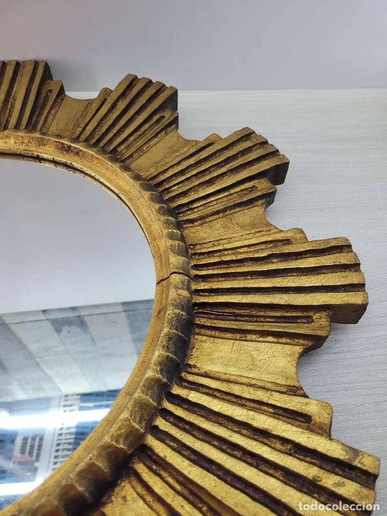 Antig&uuml;edades: ESPEJO DORADO CON RAYOS DE SOL - Foto 7