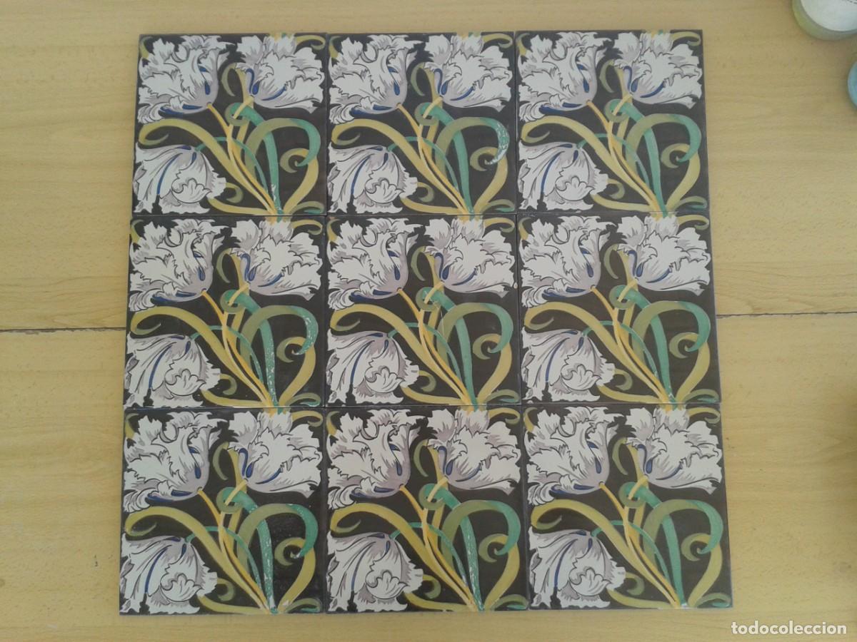 Antig&uuml;edades: M52 AZULEJOS MODERNISTAS ART NOUVEAU CLAVEL