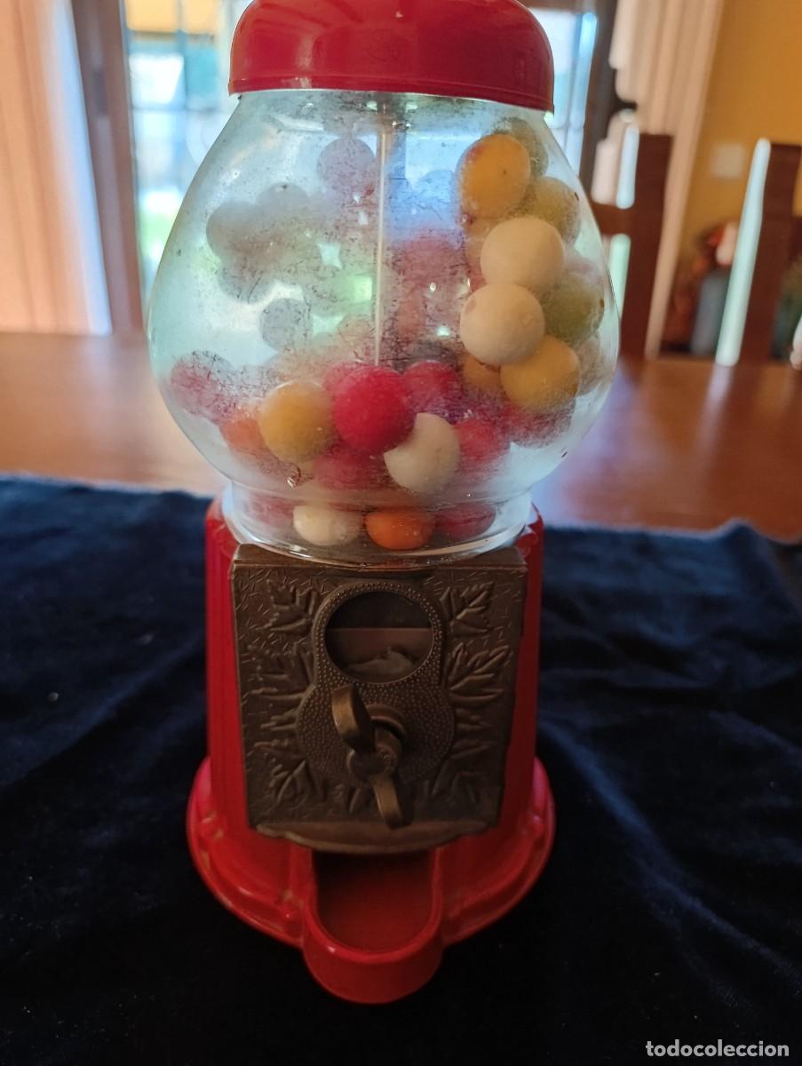 Antig&uuml;edades: Antigua m&aacute;quina vintage expendedora de chicles de bola