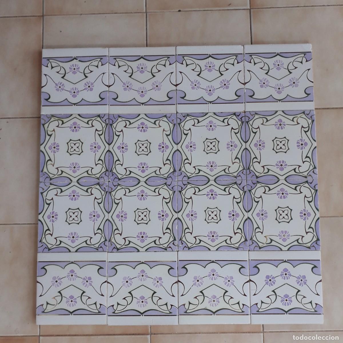 Antig&uuml;edades: M55 AZULEJOS ANTIGUOS MODERNISTAS ART NOUVEAU