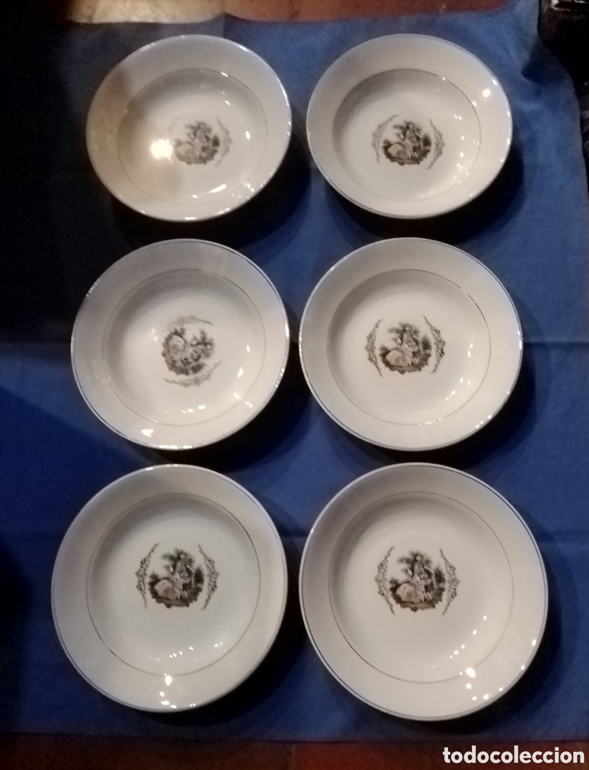 Antig&uuml;edades: 6 platos hondos opaca china