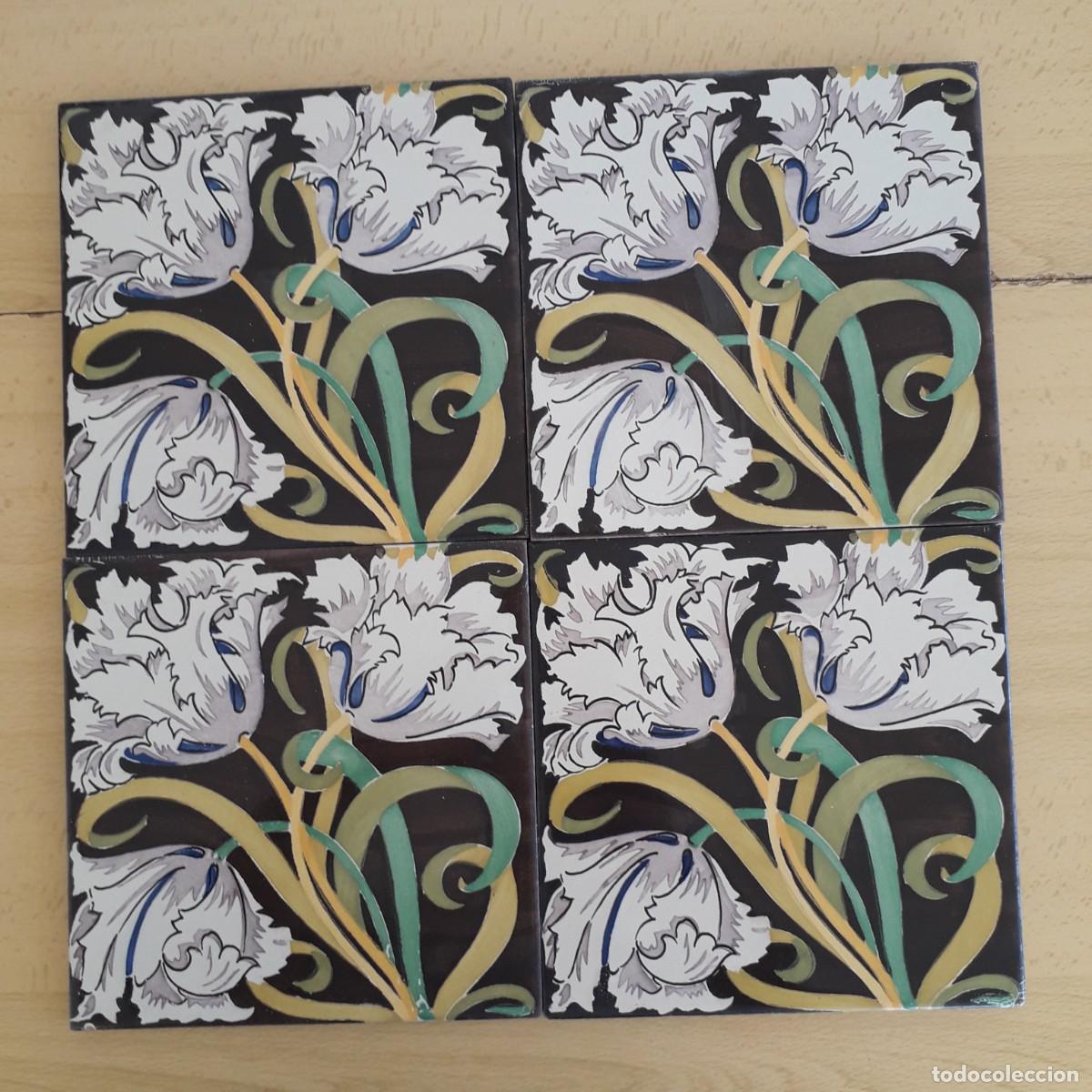 Antig&uuml;edades: M51 AZULEJOS MODERNISTAS ART NOUVEAU CLAVEL