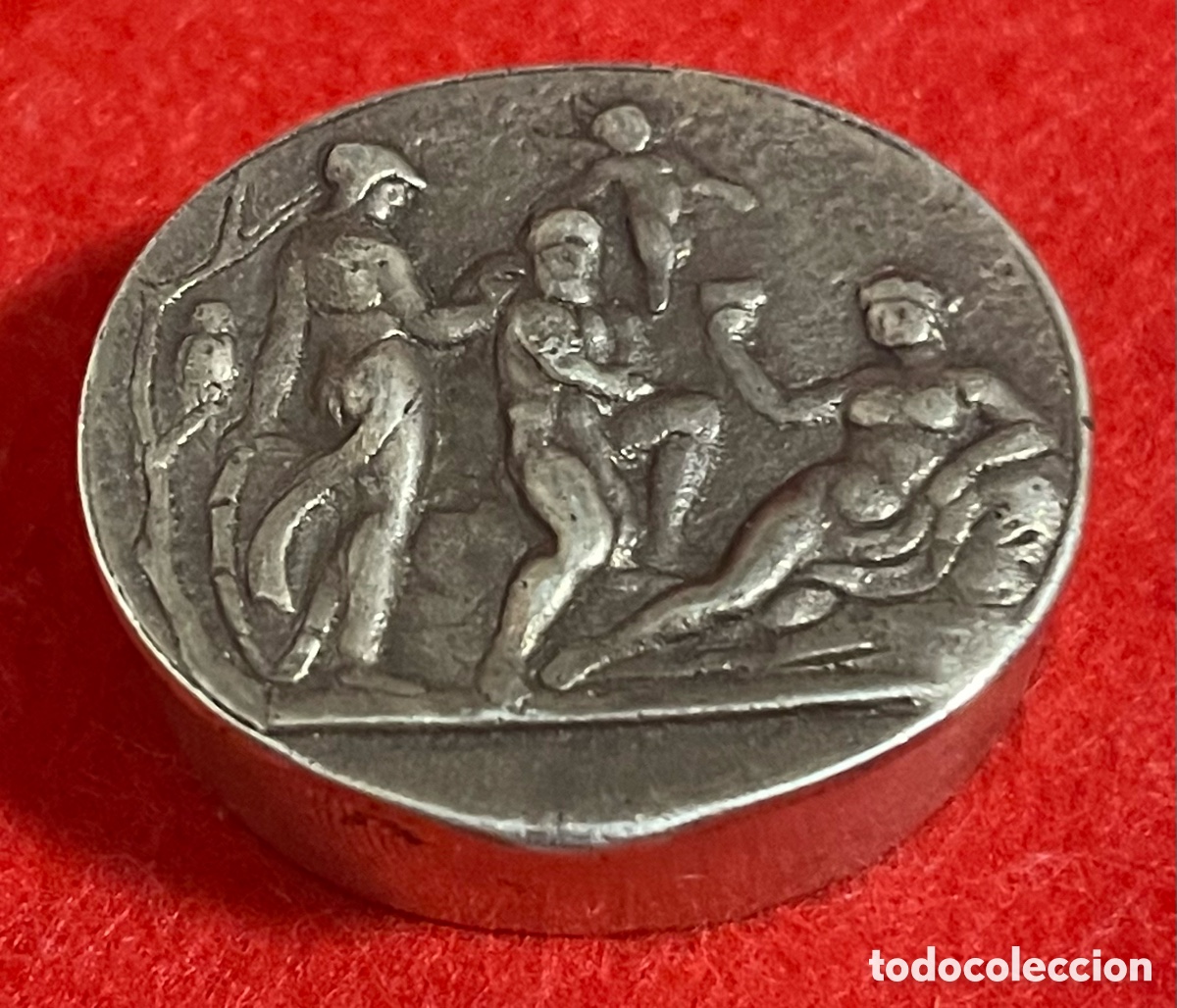 Antig&uuml;edades: Hermosa caja Pastillero antigua, en plata de ley contrastada.
