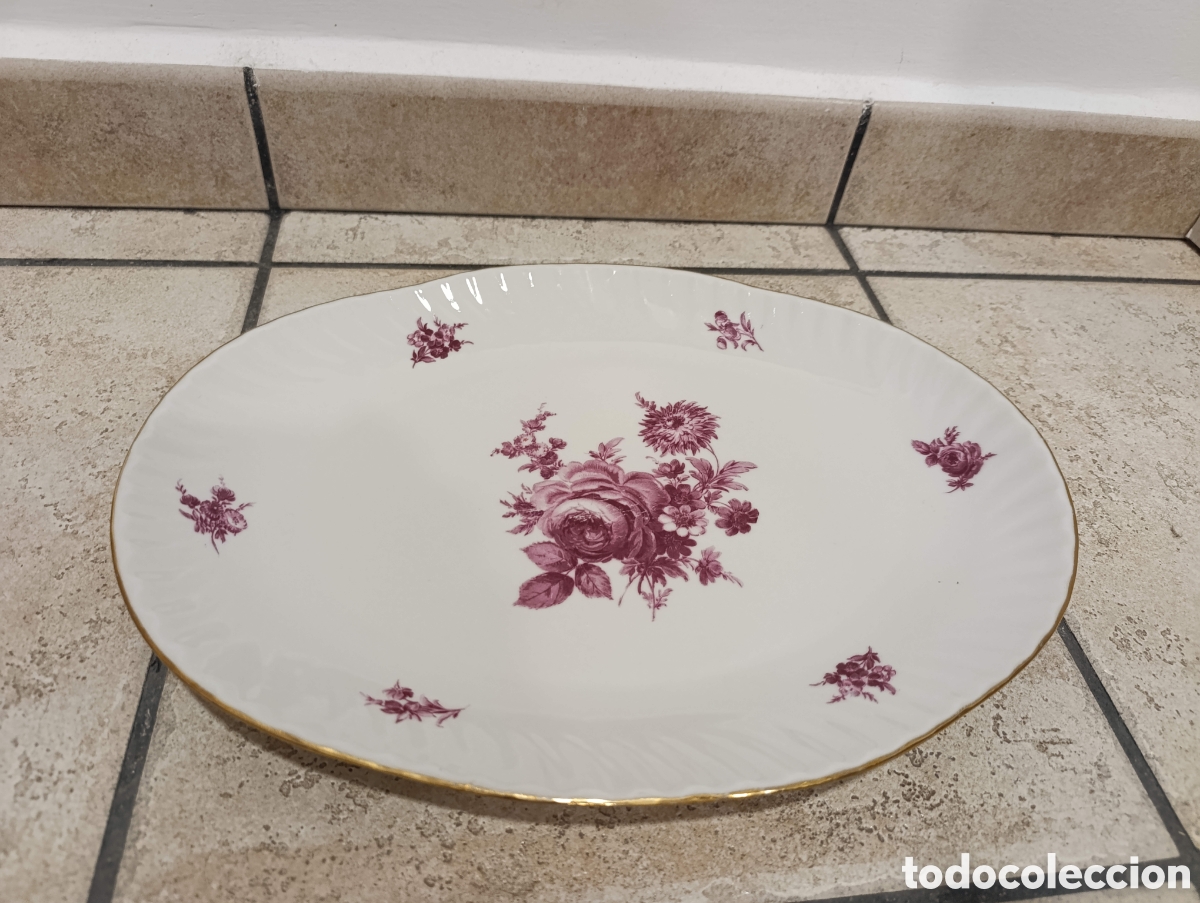 Antig&uuml;edades: Bandeja porcelana Porcelana Francesa Aquitaine.
