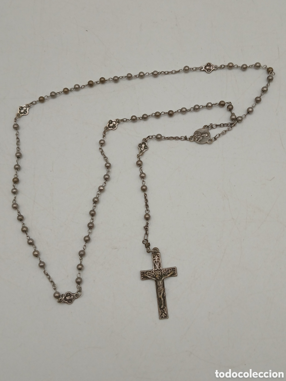 Antig&uuml;edades: Rosario metal plateado