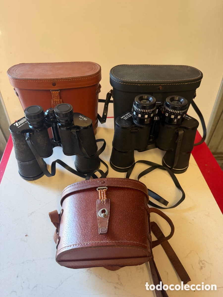 Antig&uuml;edades: Lote de 2 Prism&aacute;ticos Vintage con Estuches