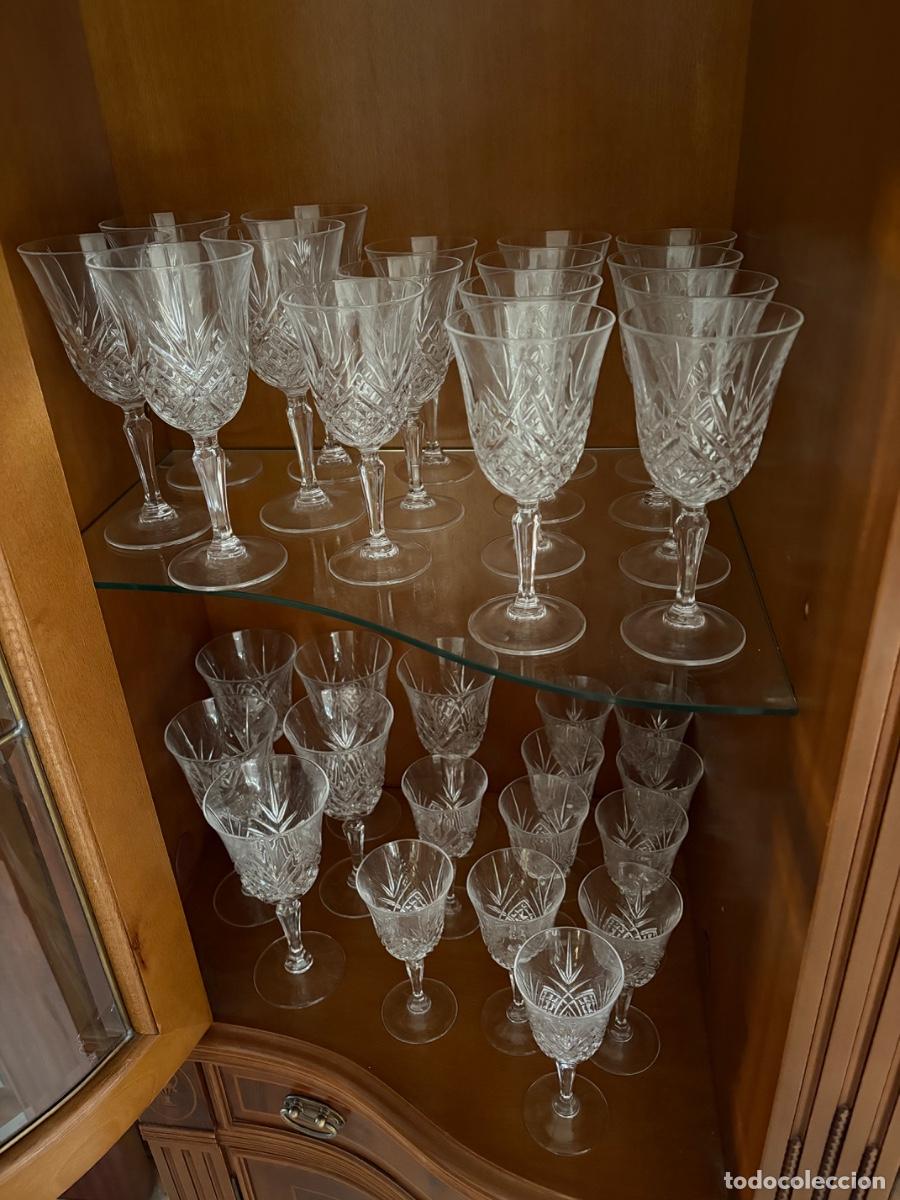 Antig&uuml;edades: Cristaler&iacute;a Vintage Cristal Tallado - 40 Piezas