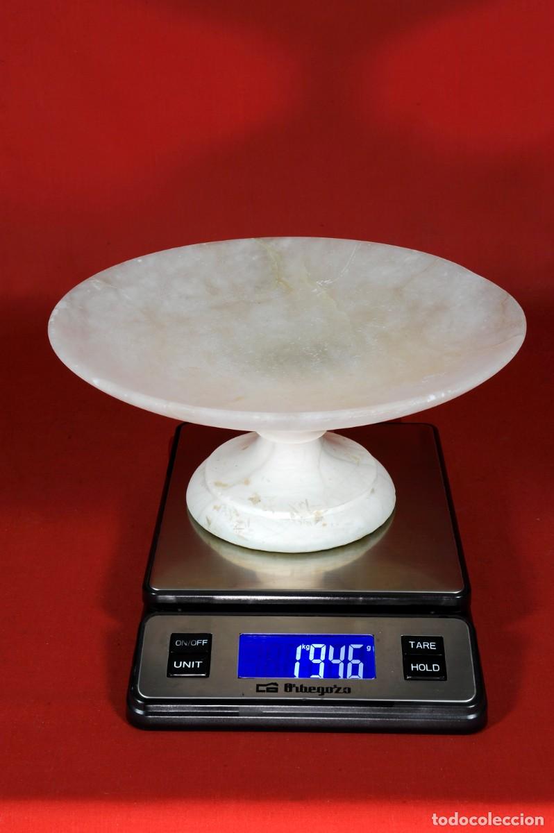 Antig&uuml;edades: Antigua Tazza Copa Francesa de Alabastro Tallado-Finales S.XIX / Principios del S.XX