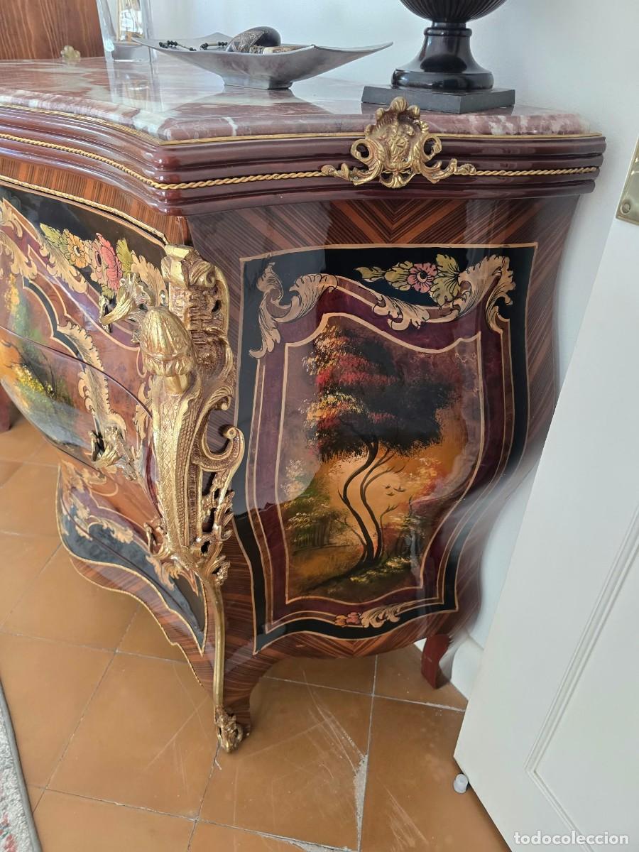 Antig&uuml;edades: C&oacute;moda Luis XV Rococo Bomb&eacute; - Foto 2
