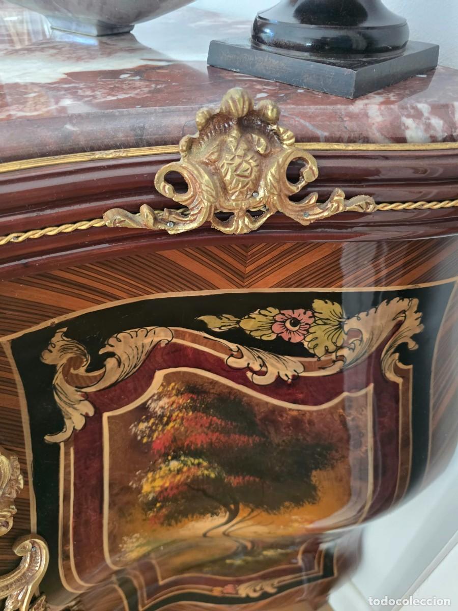 Antig&uuml;edades: C&oacute;moda Luis XV Rococo Bomb&eacute; - Foto 3