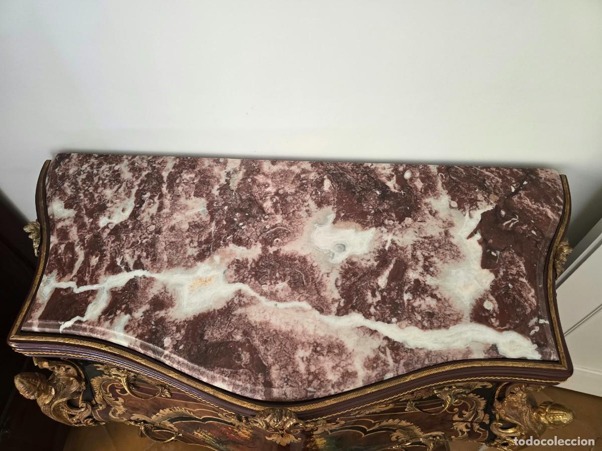 Antig&uuml;edades: C&oacute;moda Luis XV Rococo Bomb&eacute; - Foto 11