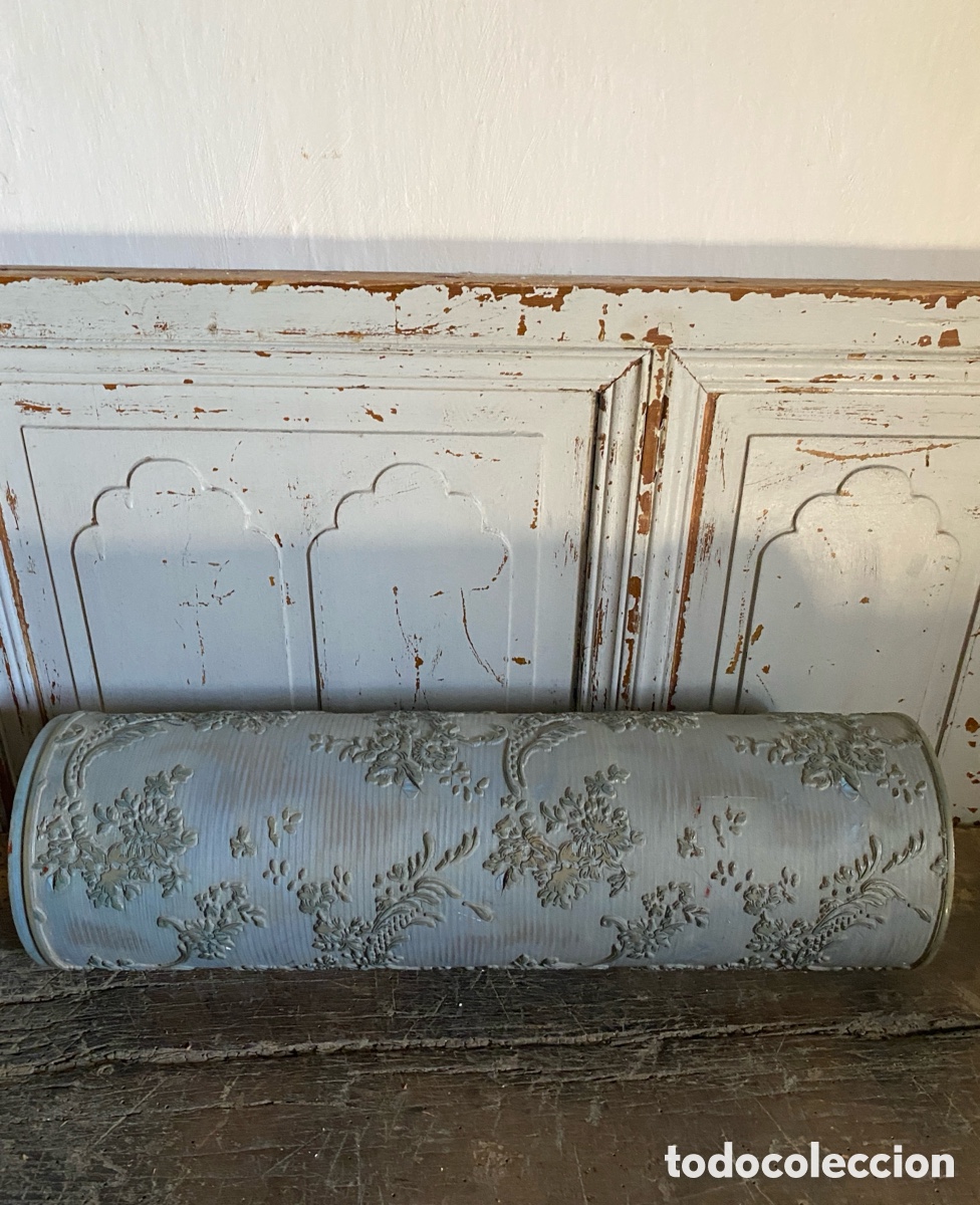 Antig&uuml;edades: Rodillo antiguo para estampacion textil - Foto 3
