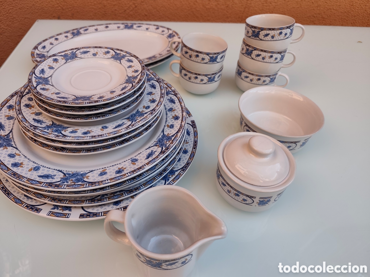 Antig&uuml;edades: Juego porcelana polaca Beauregard. A&ntilde;os 80. 21 piezas