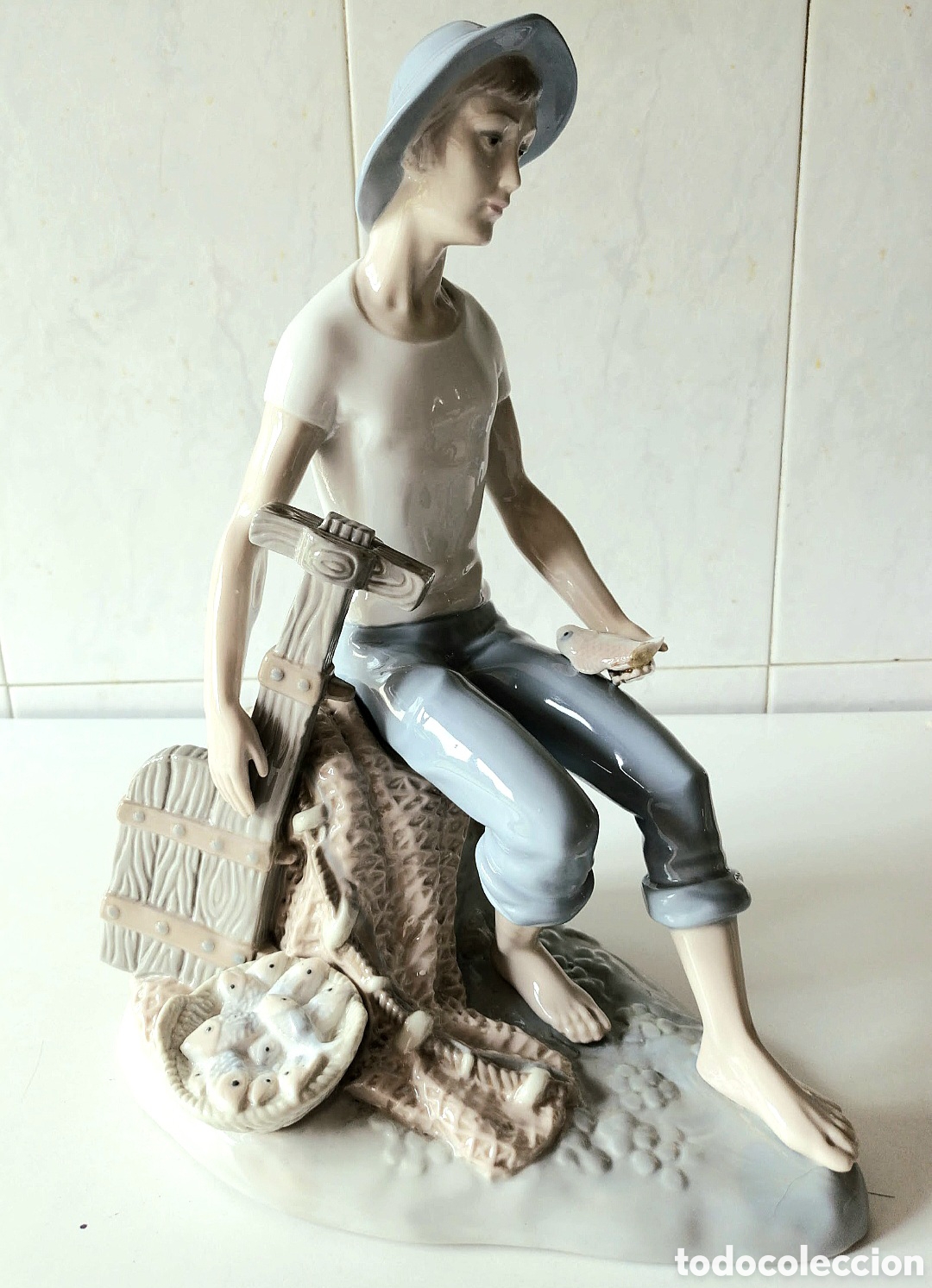 Antig&uuml;edades: Figura Zaphir Pescador 35 cm