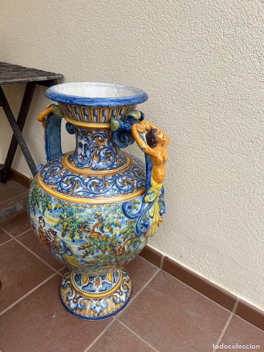 Antig&uuml;edades: Gran jarr&oacute;n de cer&aacute;mica de Talavera - Foto 3