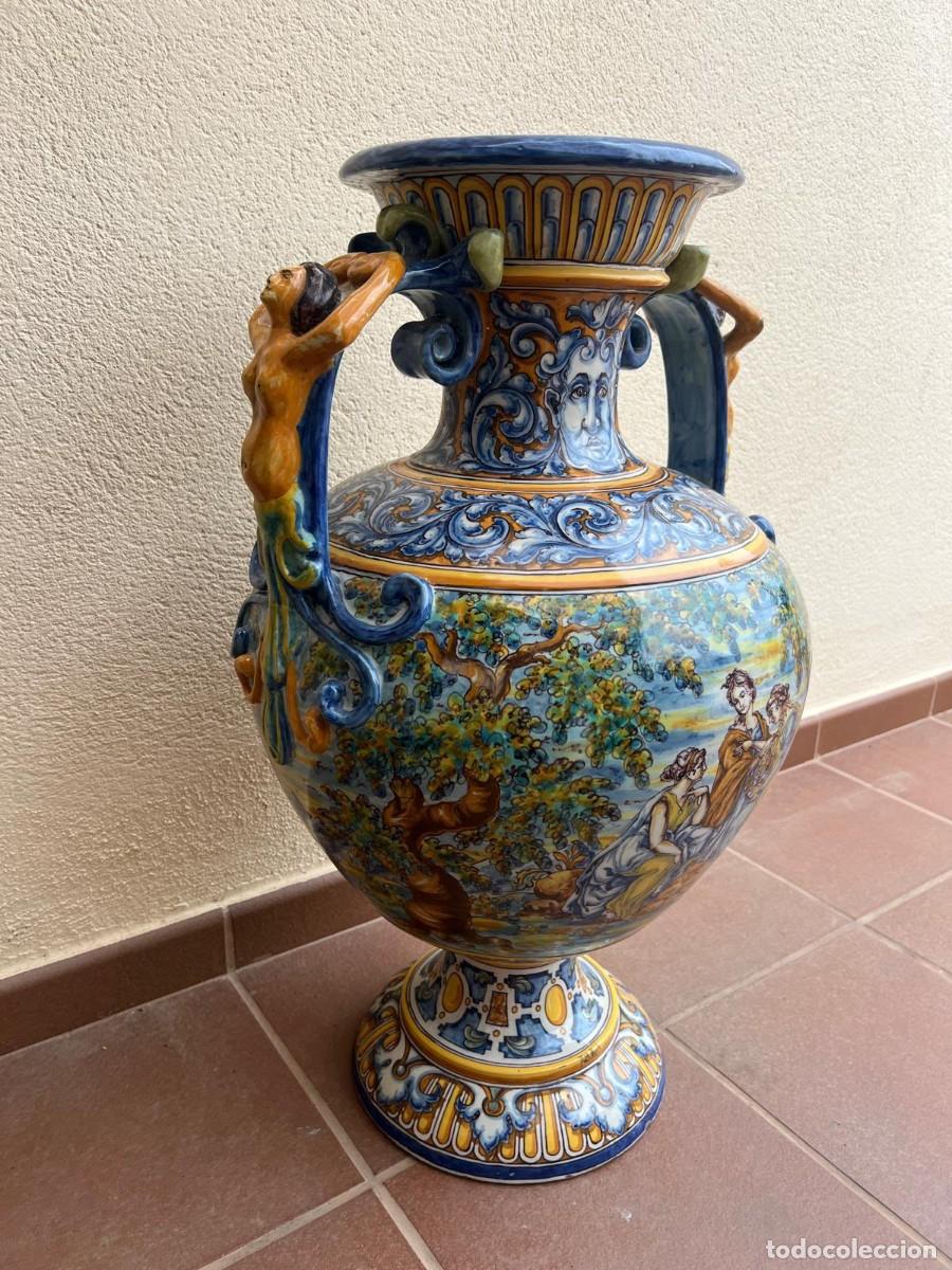 Antig&uuml;edades: Gran jarr&oacute;n de cer&aacute;mica de Talavera - Foto 4