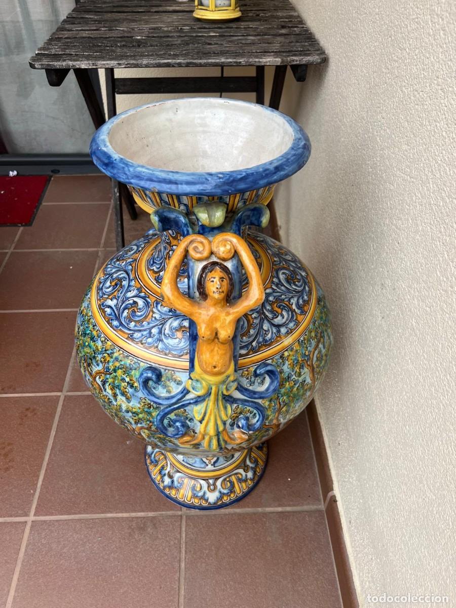 Antig&uuml;edades: Gran jarr&oacute;n de cer&aacute;mica de Talavera - Foto 5