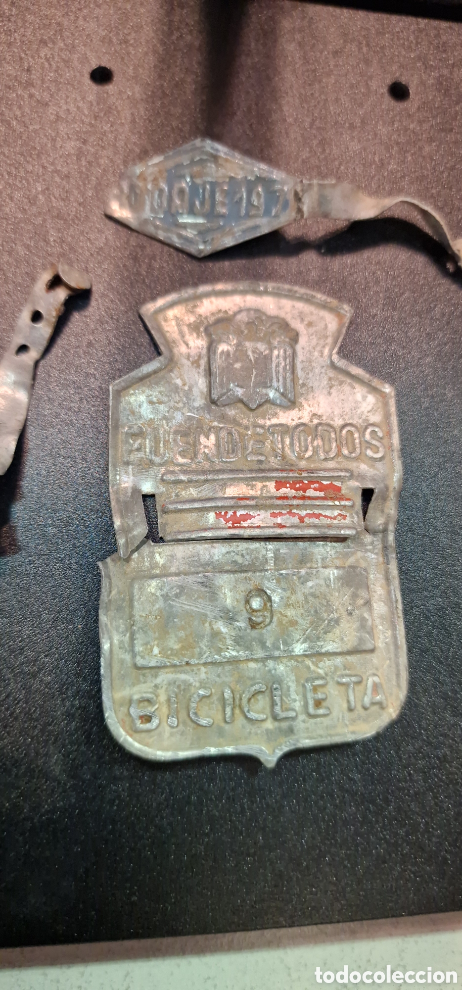 Antig&uuml;edades: Matricula bicicleta siglo XX