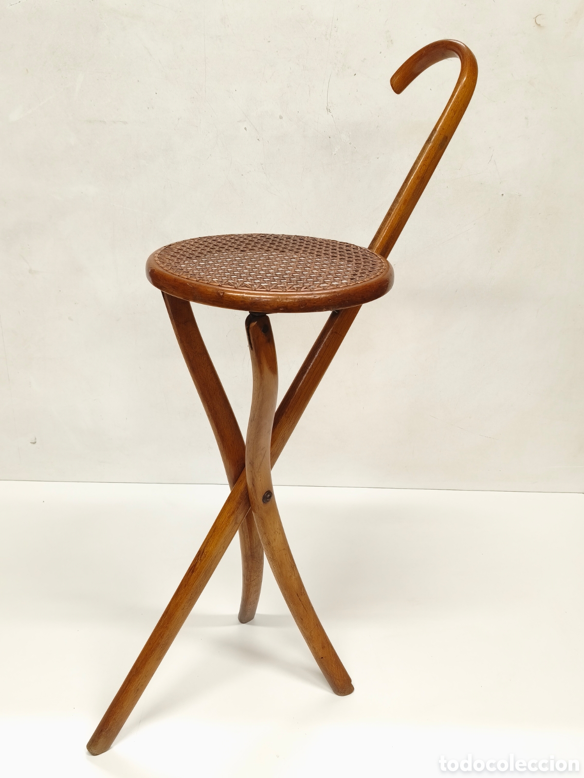 Antig&uuml;edades: Antiguo Bast&oacute;n asiento Thonet - Foto 2