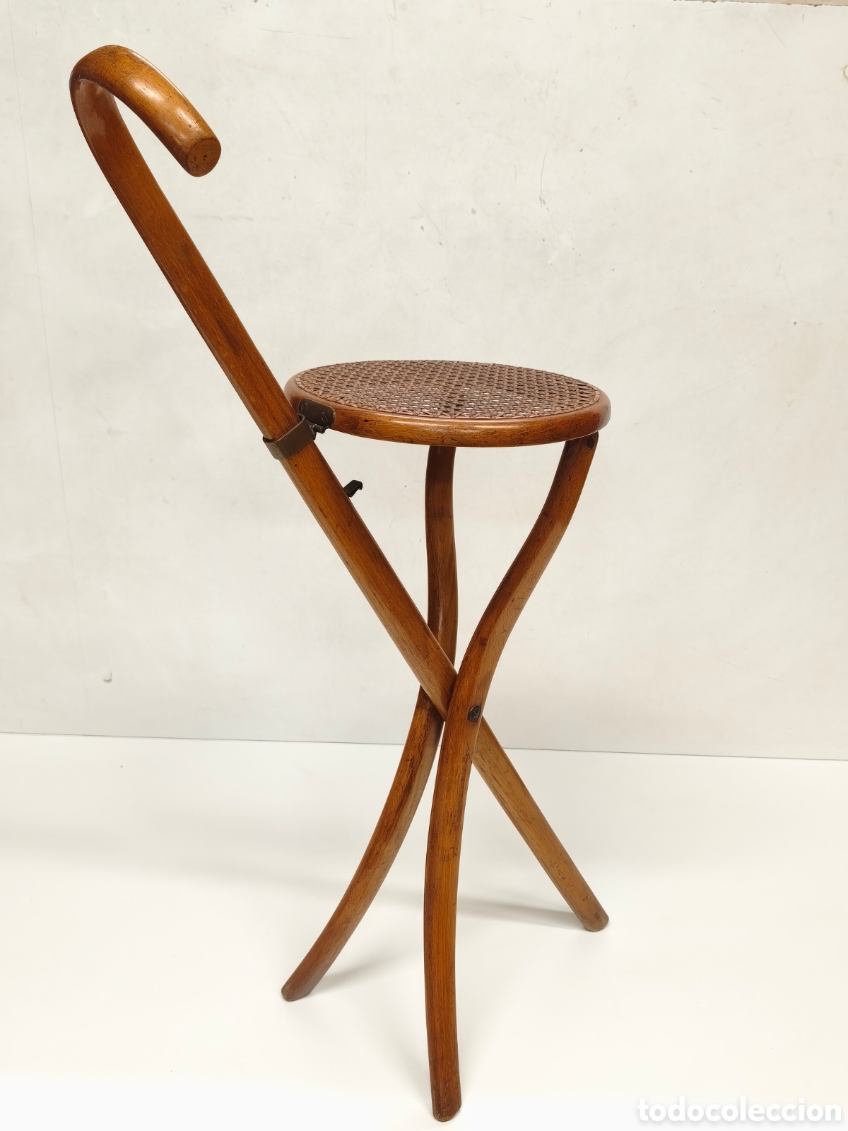 Antig&uuml;edades: Antiguo Bast&oacute;n asiento Thonet - Foto 3