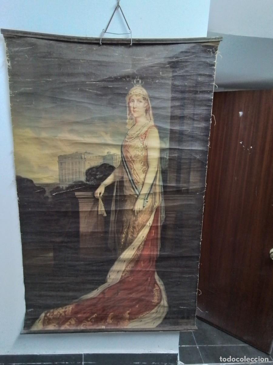Antig&uuml;edades: CARTEL REINA VICTORIA EUGENIA A&Ntilde;O 1920 aprox.