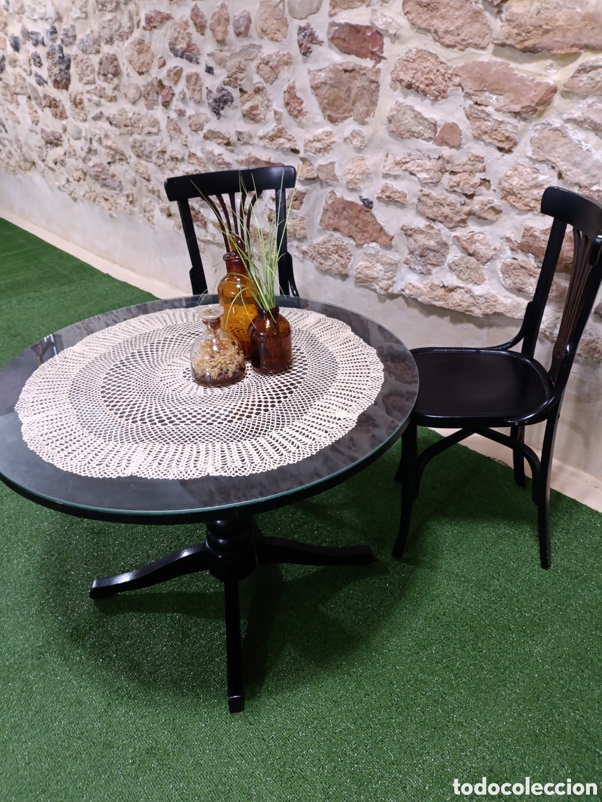 Antig&uuml;edades: Conjunto de muebles de sal&oacute;n antiguos - Foto 13
