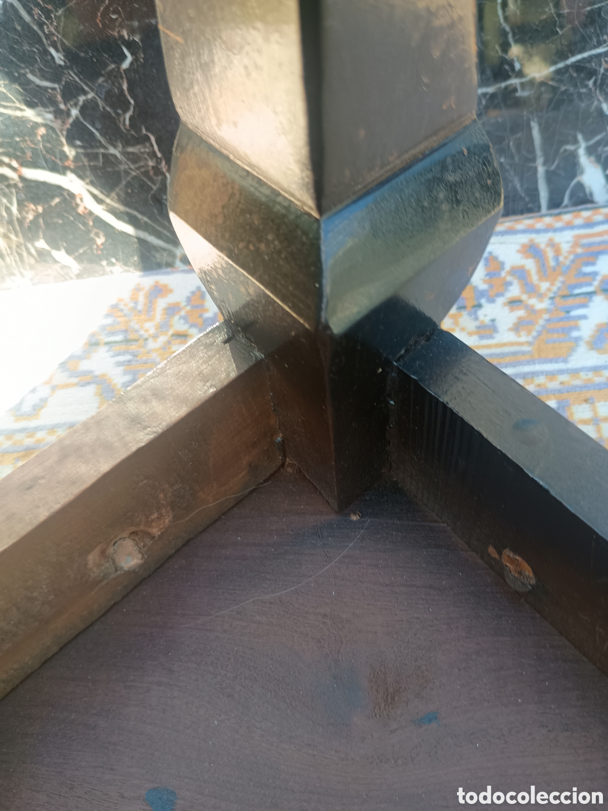 Antig&uuml;edades: Mesa pata le&oacute;n madera - Foto 11