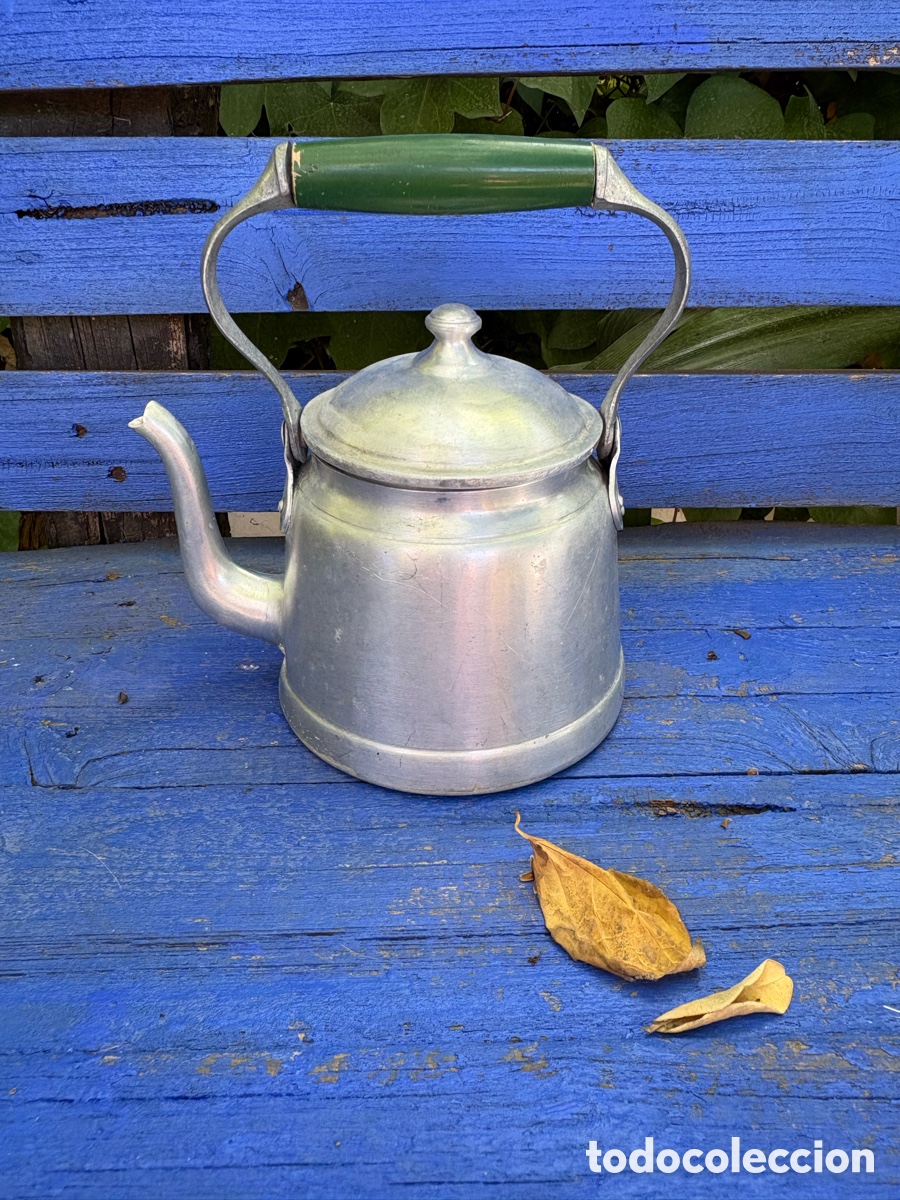 Antig&uuml;edades: ANTIGUA CAFETERA DE ALUMINIO - Foto 2