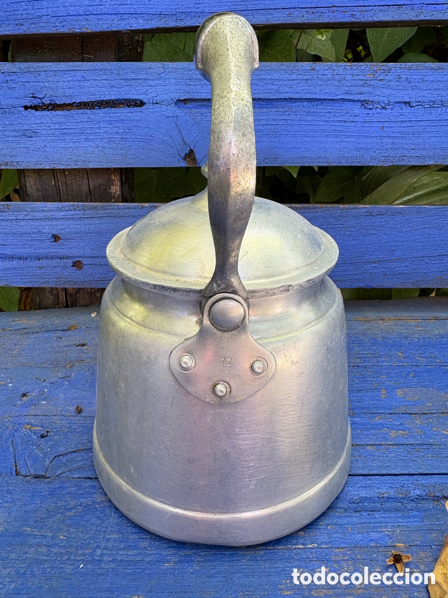 Antig&uuml;edades: ANTIGUA CAFETERA DE ALUMINIO - Foto 3
