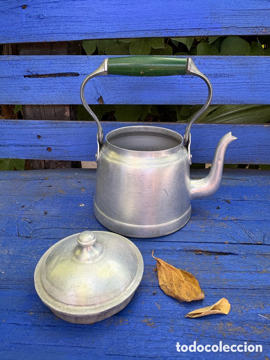 Antig&uuml;edades: ANTIGUA CAFETERA DE ALUMINIO - Foto 6