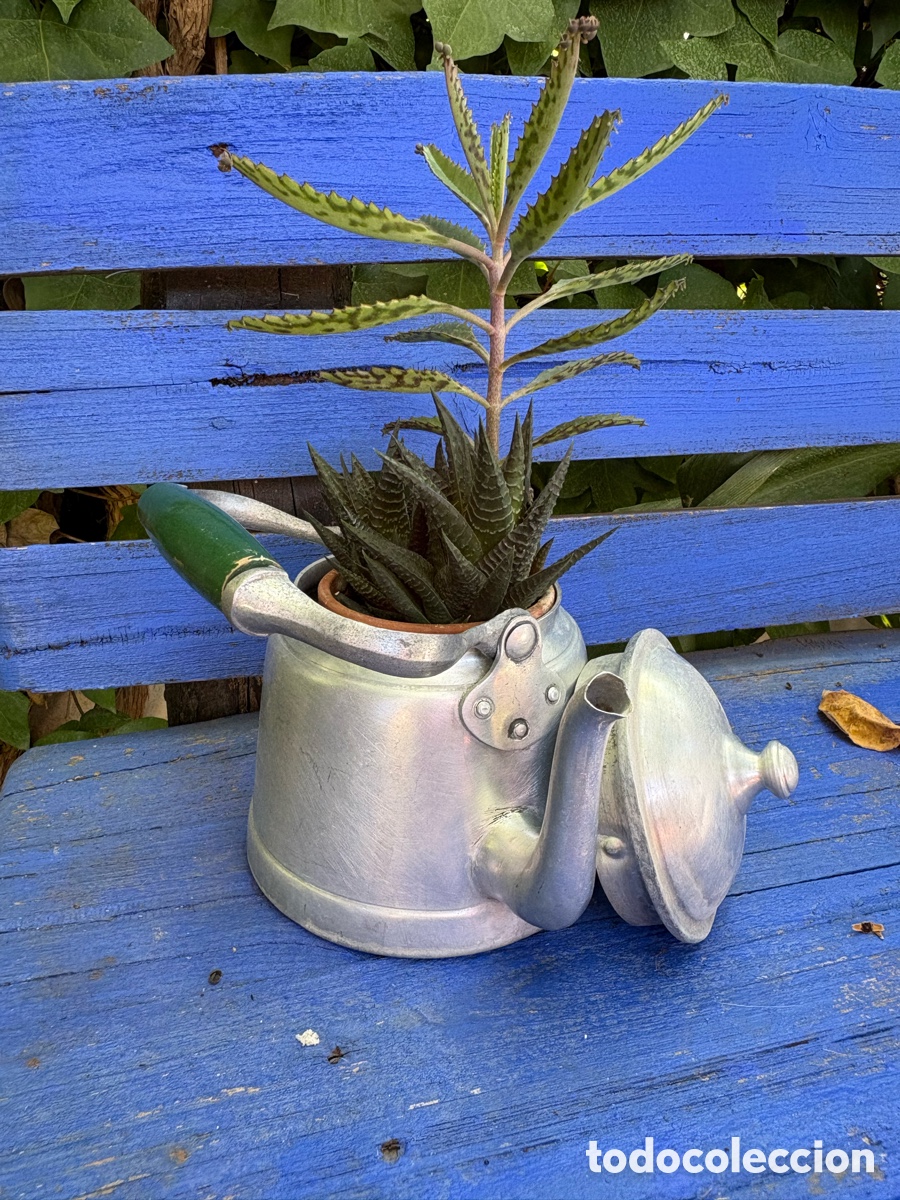 Antig&uuml;edades: ANTIGUA CAFETERA DE ALUMINIO - Foto 9