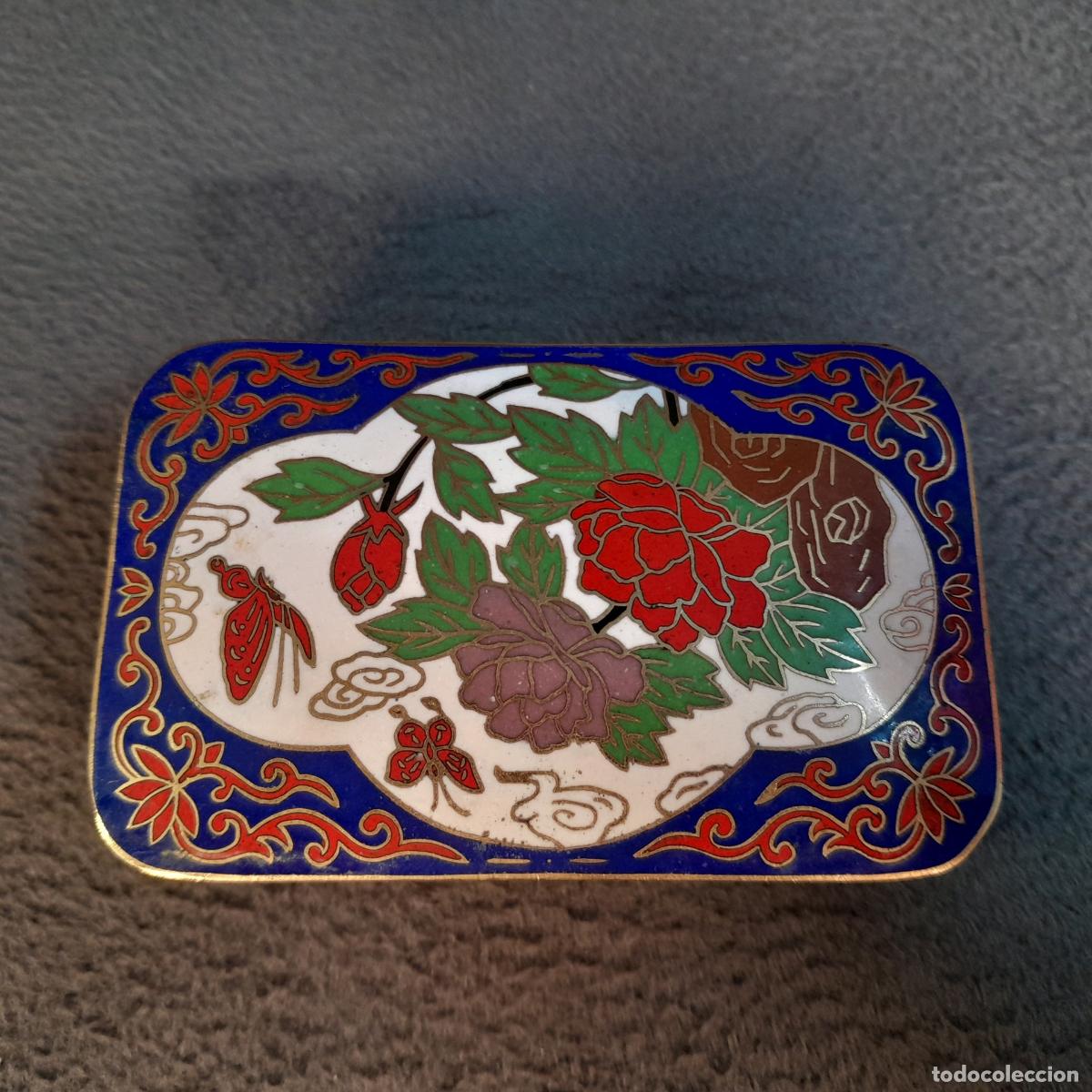 Antiques: CAJA. METAL DORADO Y ESMALTES. MEDIADOS DEL SIGLO XX