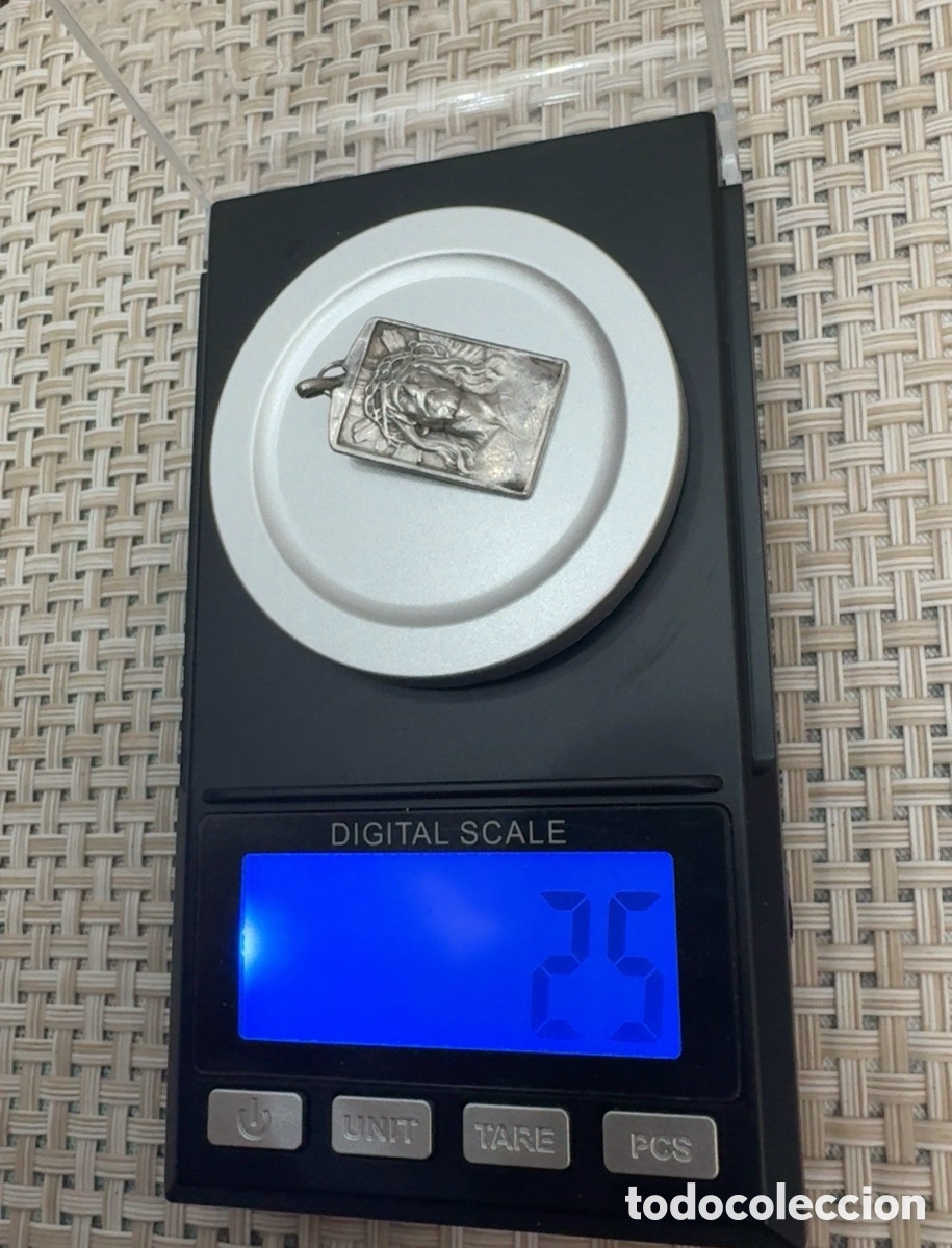 Antig&uuml;edades: Colgante Jes&uacute;s Cristo (plata 800) Medalla rectangular, 20 grs Plata pura - Foto 4