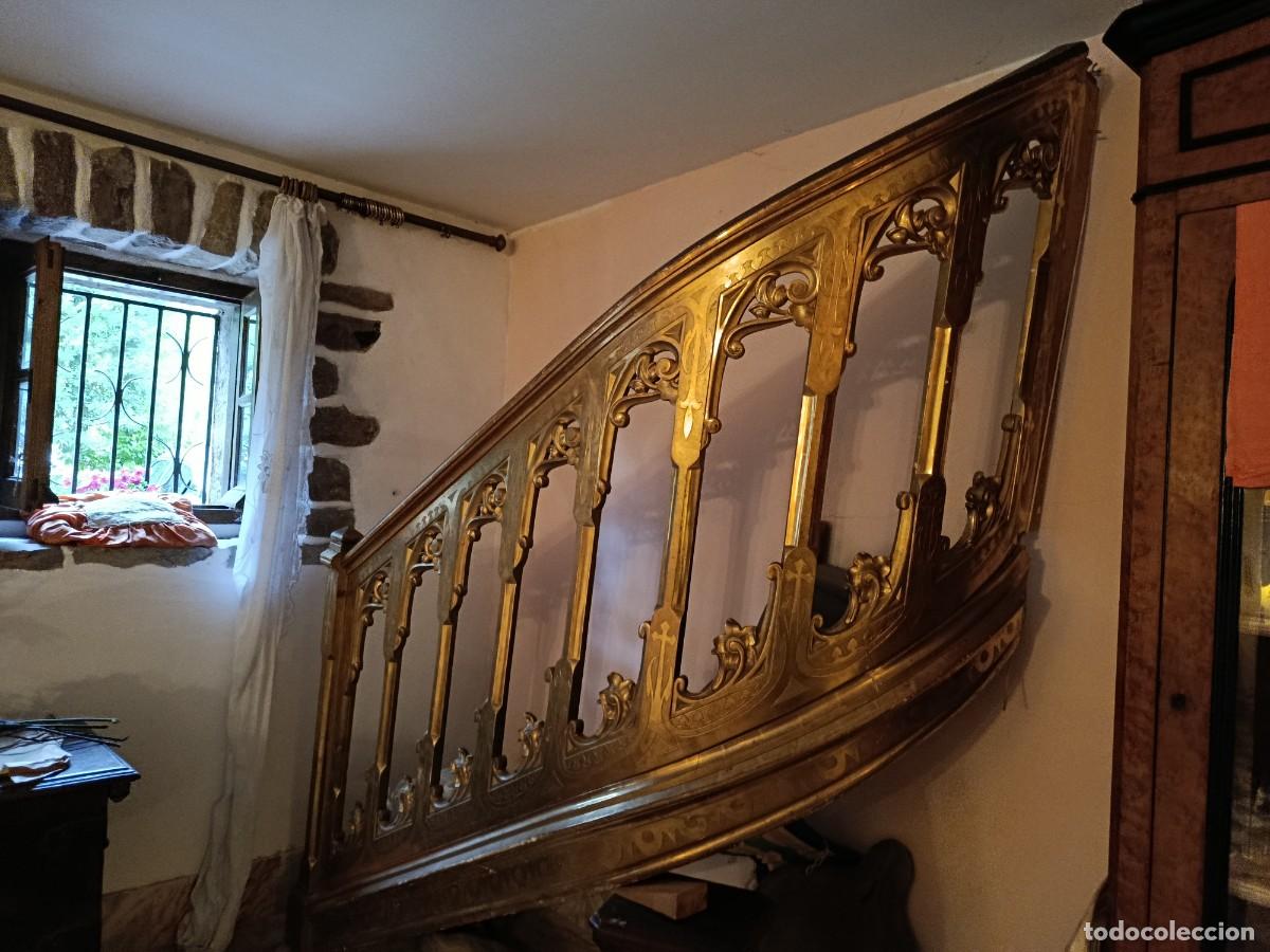 Antig&uuml;edades: ANTIGUA ESCALERA DE P&Uacute;LPITO - Foto 2