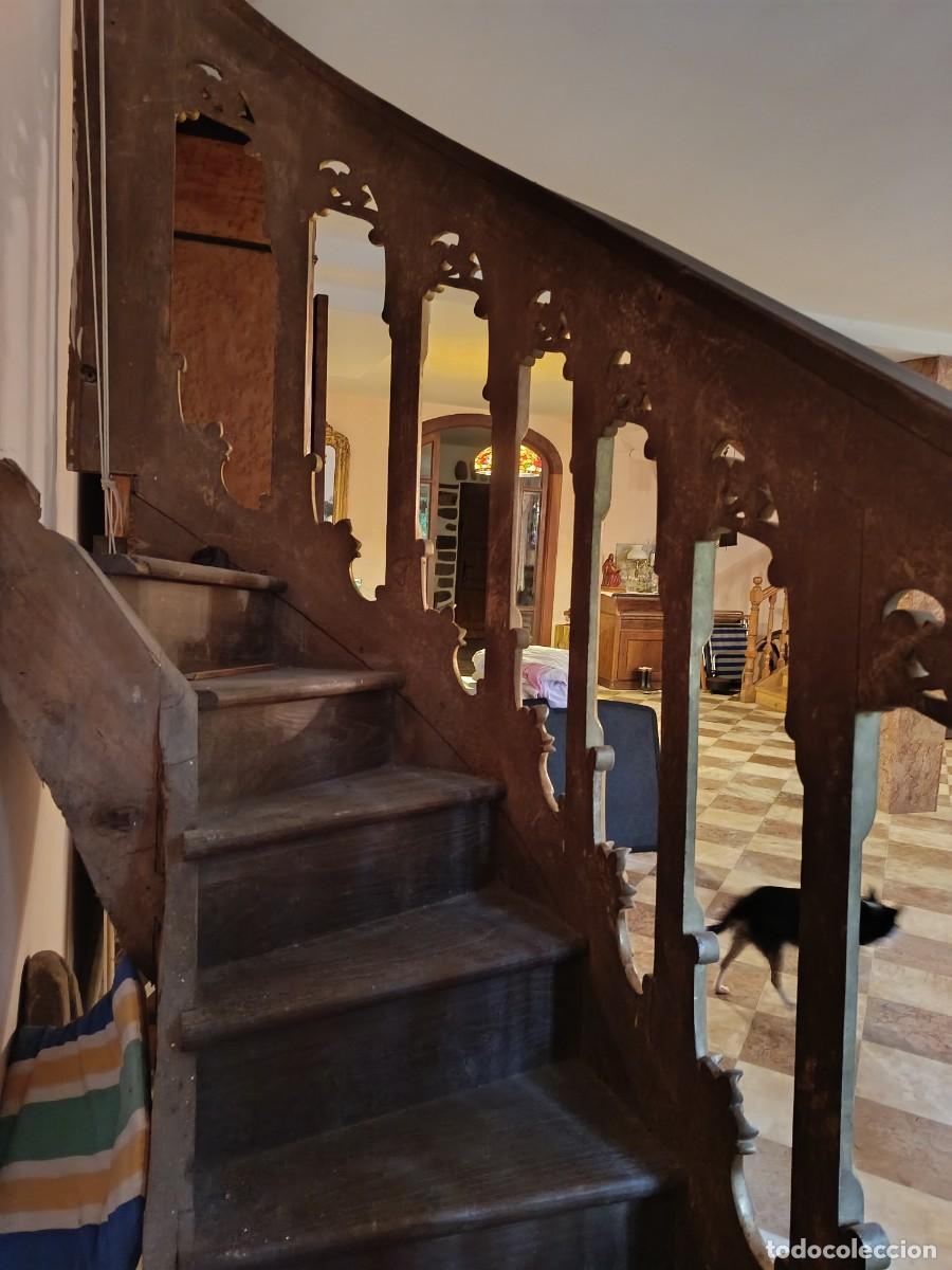 Antig&uuml;edades: ANTIGUA ESCALERA DE P&Uacute;LPITO - Foto 3