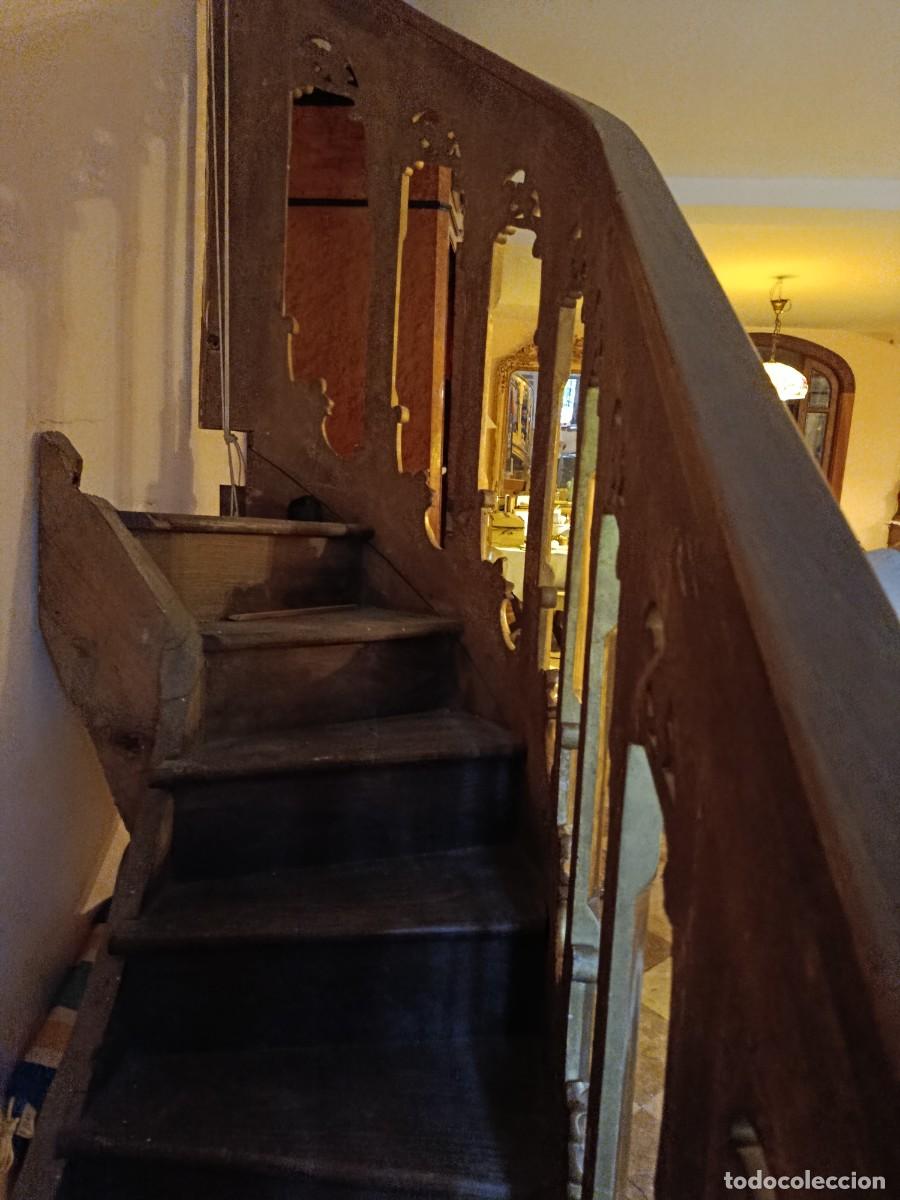 Antig&uuml;edades: ANTIGUA ESCALERA DE P&Uacute;LPITO - Foto 5