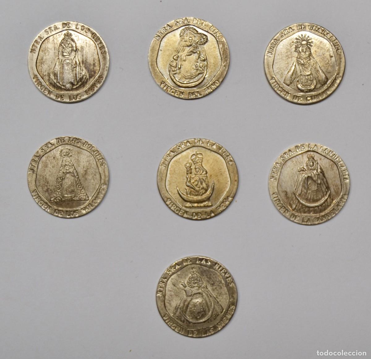 Antig&uuml;edades: LOTE MEDALLAS EN PLATA ISLAS CANARIAS - VIRGEN - LOTE 0365