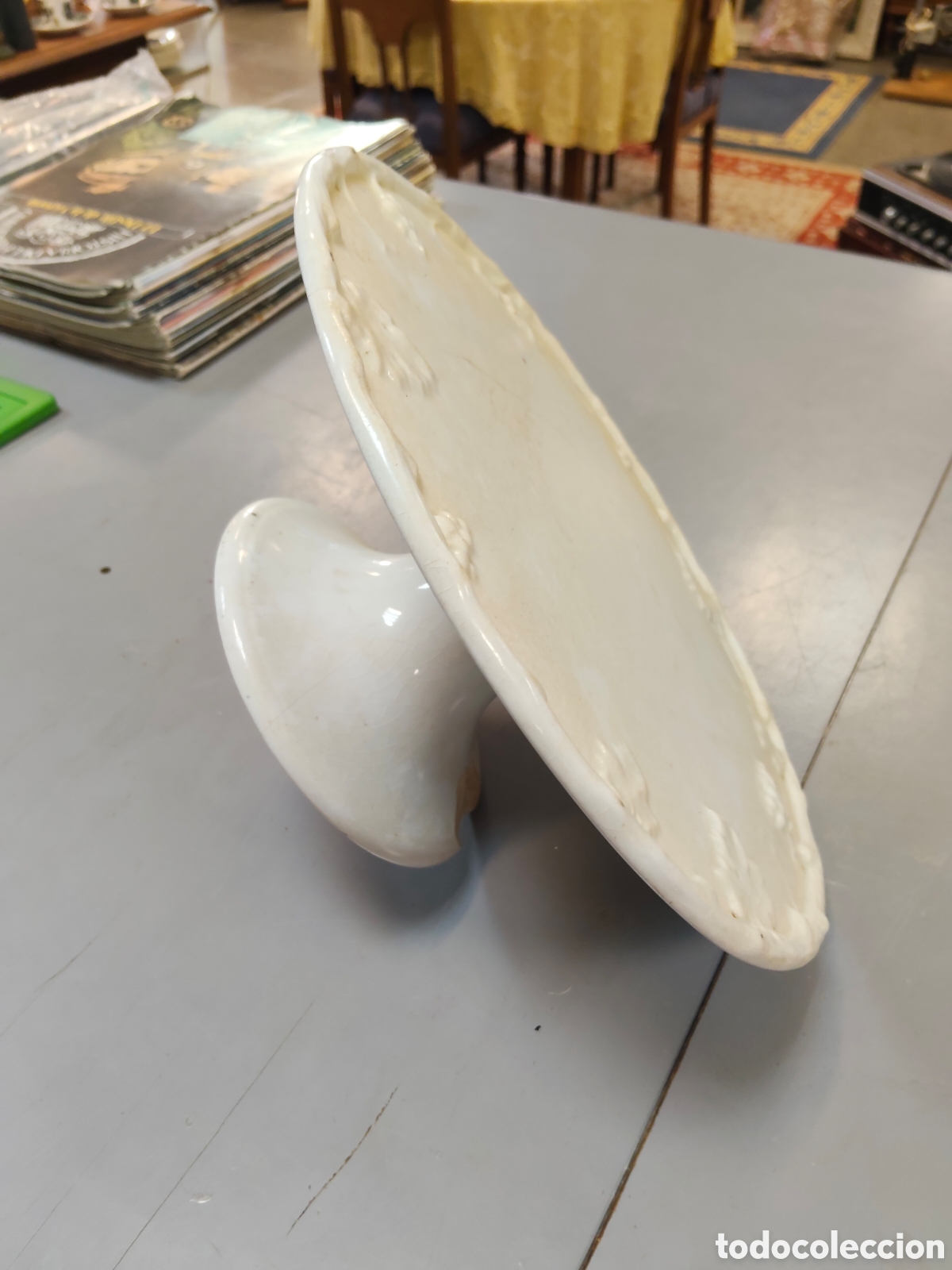 Antig&uuml;edades: Antiguo plato de tarta Pickman Sevilla XIX