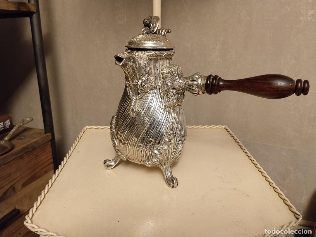 Antig&uuml;edades: Gran Chocolatera Sanborns M&eacute;xico Plata Sterling 925- 1142 g. Ref. 1310