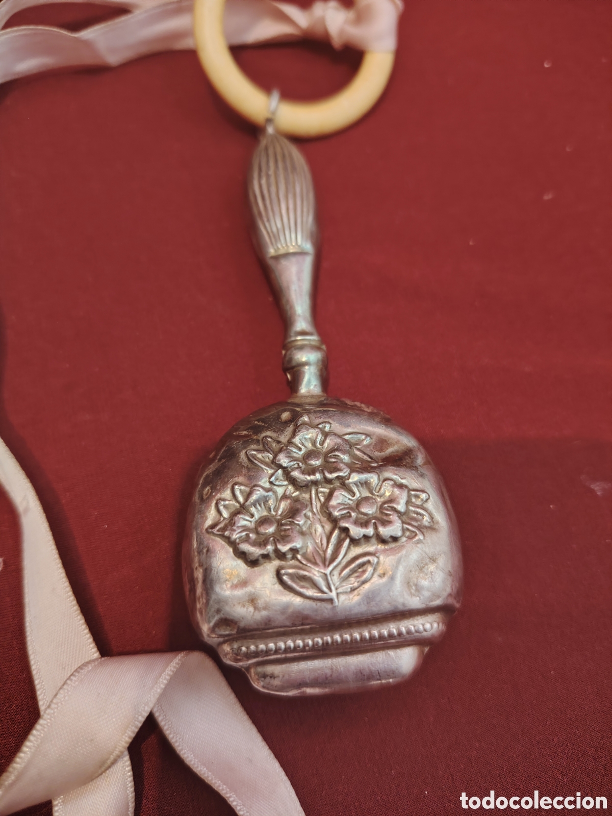 Antig&uuml;edades: Antiguo sonajero de plata - Foto 5