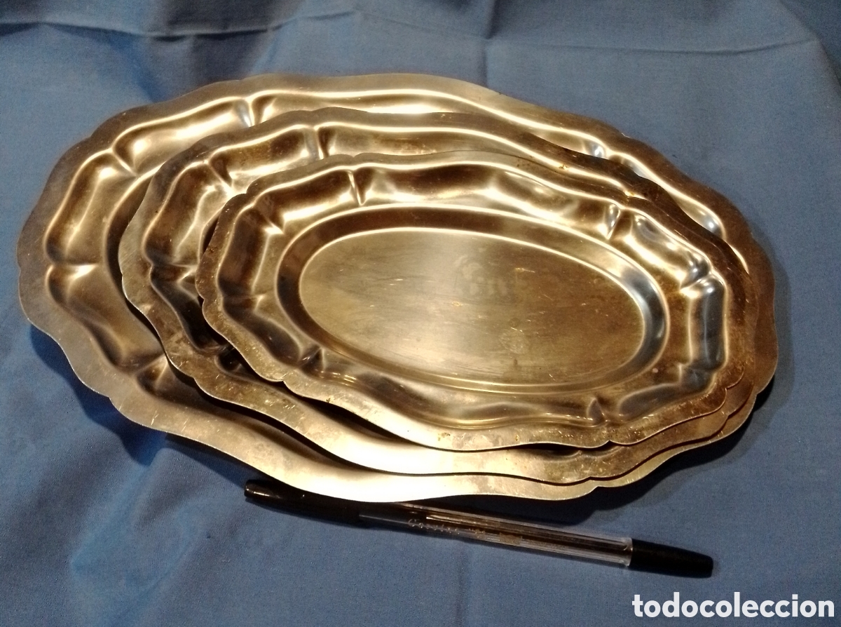 Antig&uuml;edades: Bandejas acero inoxidable - Foto 2